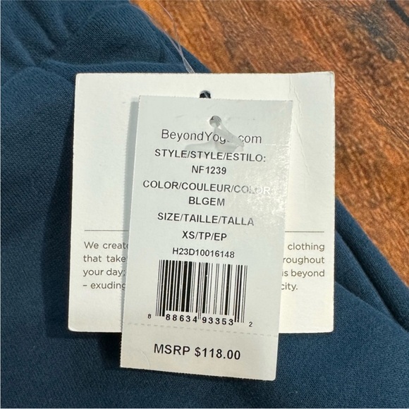 NWT BEYOND YOGA To Go Wide Leg Pant in Blue Gem XS - Picture 6 of 6